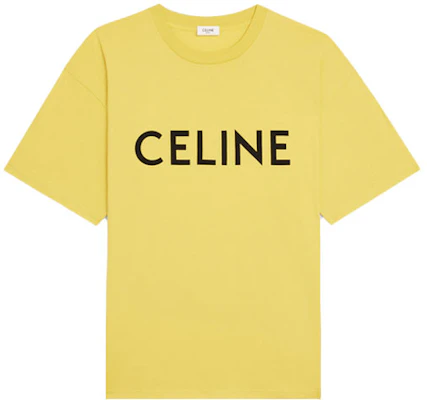 셀린 옐로우 루즈핏 레터 로고 티셔츠. 2X681501F-11VB Order 셀린 옐로우 루즈핏 레터 로고 티셔츠. 2X681501F-11VB