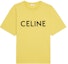 Order CELINE Kaos Kuning Longgar dengan Logo Huruf. 2X681501F-11VB