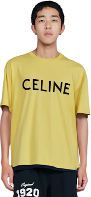 셀린 옐로우 루즈핏 레터 로고 티셔츠. 2X681501F-11VB Shop 셀린 옐로우 루즈핏 레터 로고 티셔츠. 2X681501F-11VB