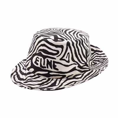 CELINE Zebra Print Bucket Hat for Men 2AUV1979S01OB