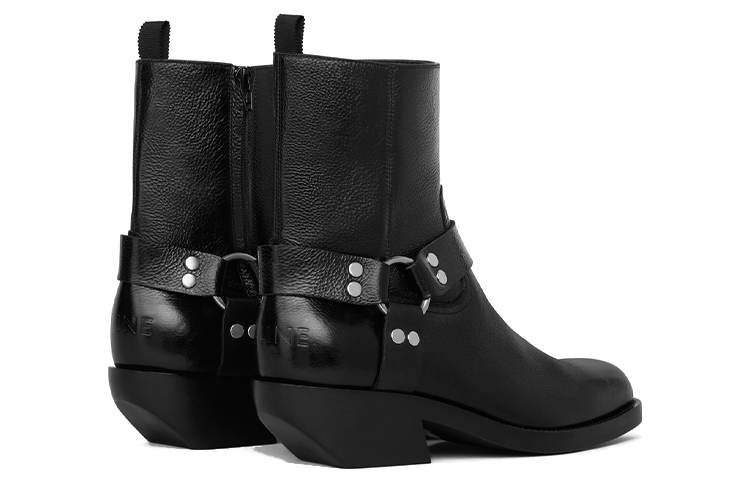 Shop CELINE But Buku Zip Hujung-Segi But Buku 'Kulit Hitam' 352583808C.38NO