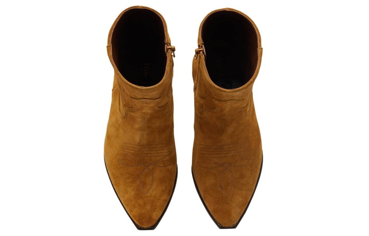 Shop 셀린 가죽 지퍼 부츠 "브라운 패션" (43 characters) 350933358C.19TO