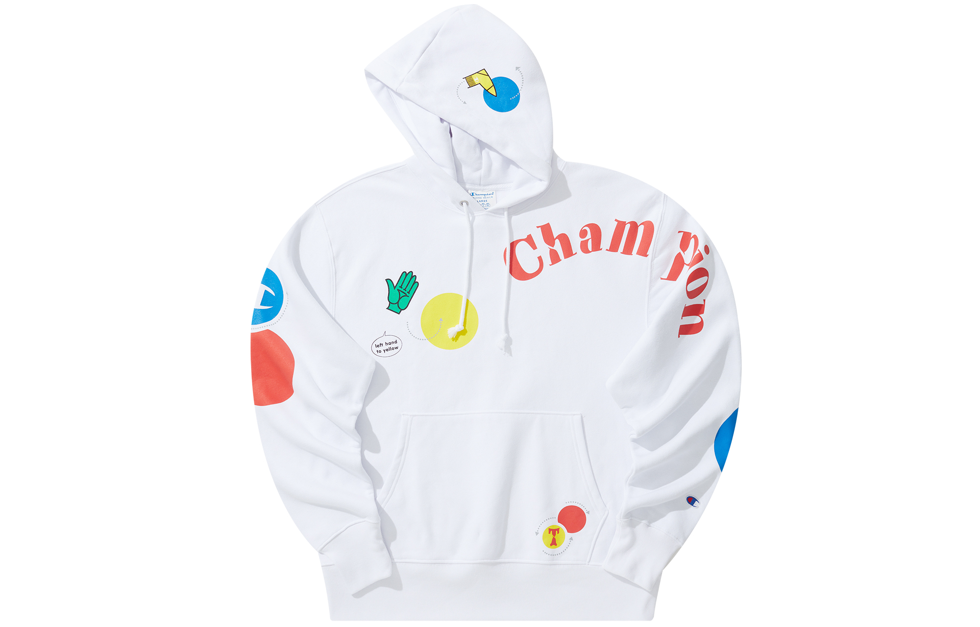 Champion × Hasbro Classic Logo Thick Pullover Hoodie Unisex White UM-USW80