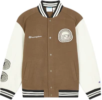 Champion × POP MART Molly Logo Retro Snap Button Jacket Unisex Casual Outerwear U4COTSU022 Champion × POP MART Molly Logo Retro Snap Button Jacket Unisex Casual Outerwear U4COTSU022