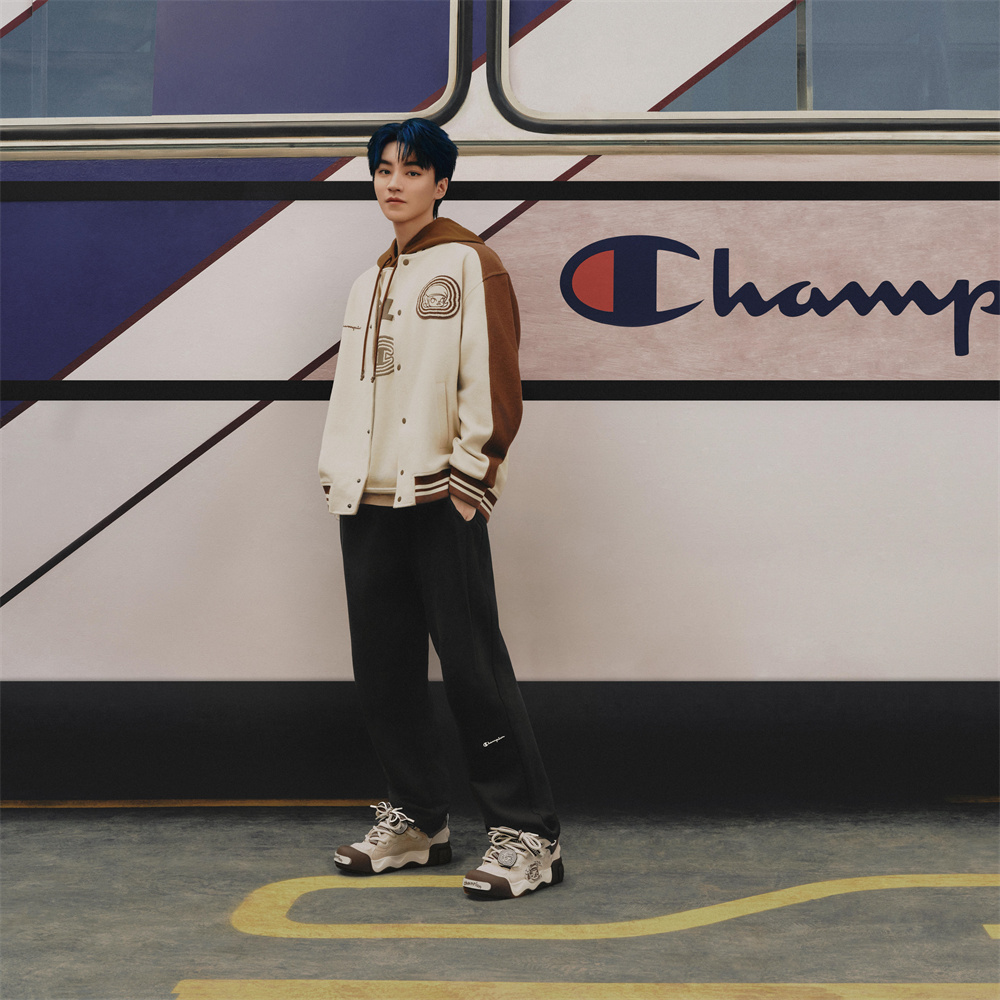 Purchase Champion × POP MART Molly Logo Retro Snap Button Jacket Unisex Casual Outerwear U4COTSU022