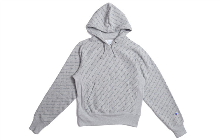 Champion All-Over Logo Print Pullover Sweatshirt Unisex Grey (US Edition) S2974-K4Q