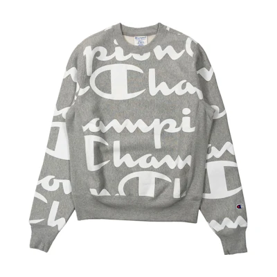 Champion All-Over Logo Pullover Hoodie Light Grey S2973-LQL