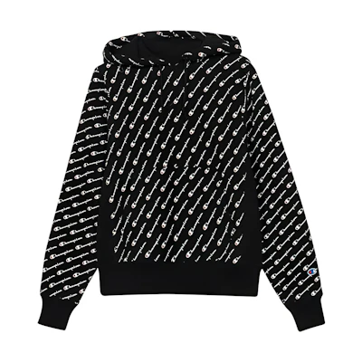 Champion All-Over Print Pullover Sweatshirt Unisex Black (US Version) S2974-ASB