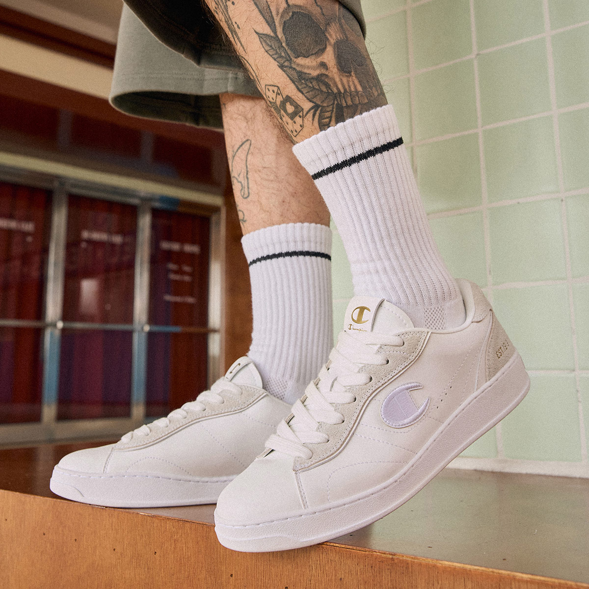 Sizing 챔피언 알파1 에센셜 화이트 (Champion Alpha1 Essential White) U2CFCTM11A1