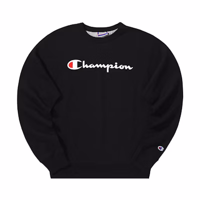 Champion Athletics Logo Print Crewneck Fleece Sweatshirt Unisex Casual Style UM-USW49