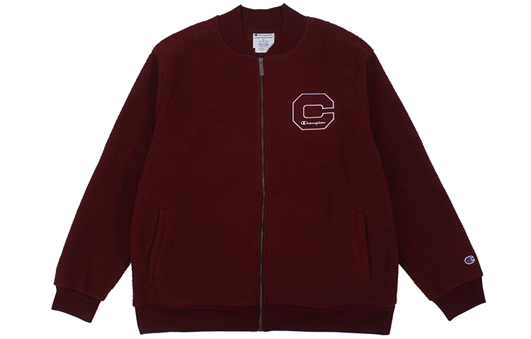 Champion Baseball Jacket Unisex Wine Red US Edition V4500-550195-029