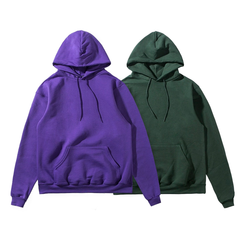 Champion Basic Fleece Hoodie Unisex Pullover 2-Pack - Casual and Cozy S700-2-PACKPURPLE+INKGREEN