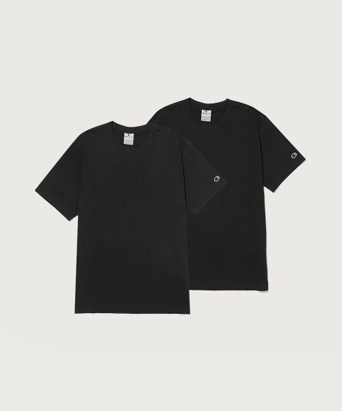 Champion Basic Short Sleeve T-Shirt 2-Pack Black/Black CKTS5E900BK