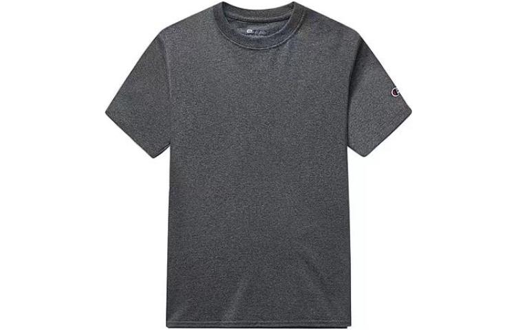 Champion Basic Single Logo Plain Crewneck T-Shirt Unisex Dark Gray (US Version) T425-6