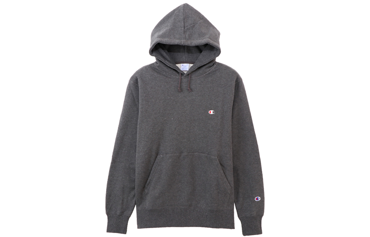 Champion Basic Small Logo Fleece Hoodie Japanese Winter Unisex Charcoal Gray C3-C125-089