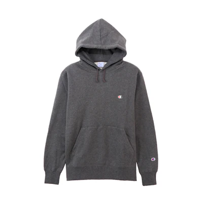 Champion Basic Small Logo Fleece Hoodie Japanese Winter Unisex Charcoal Gray C3-C125-089