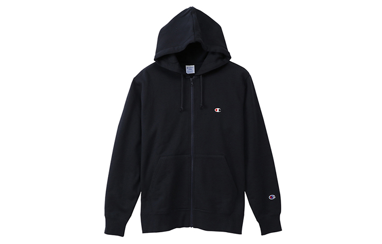 Champion Basic Solid Color Small C Zip Hoodie Japan Edition Unisex - Navy C3-Q103-M603