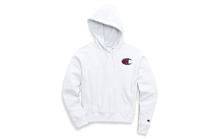 Champion Big C Logo Hoodie Pullover White (Unisex, US Fit). GF68Y07472WHC