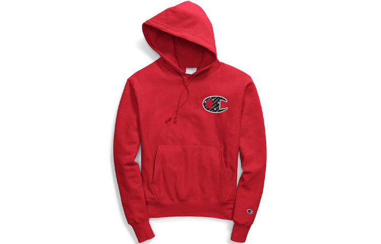 Champion Big C Logo Patch Hoodie Pullover Red (Unisex, US Version) GF68-Y07472-2WC
