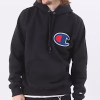 Lookbook Sudadera Champion Big C Logo Edición Japonesa Negra. C3-E127-090