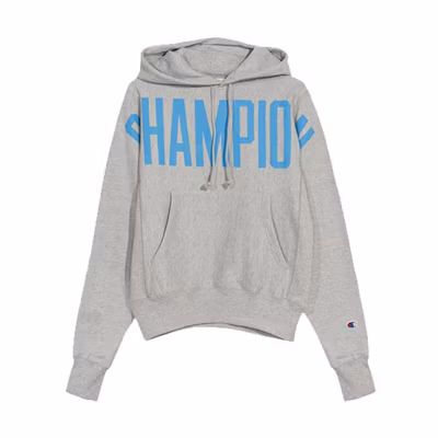 Champion Big Logo Pullover Hoodie Grey - Unisex Casual Essential GF68-Y07729-1IC