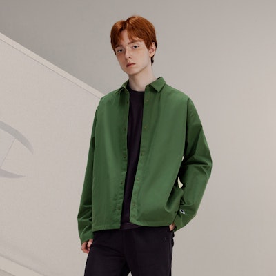 Champion Black Edition Polo Long Sleeve Shirt with Minimal Logo Unisex Japan Release C3-Y417 1