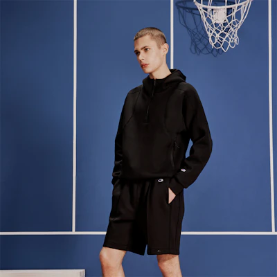 Champion Black Edition Unisex Half-Zip Minimalist Sweatshirt Japan Edition U4ASWJM37 1