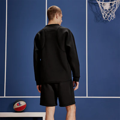 Champion Black Edition Unisex Minimalist Double-Zip Pullover Crewneck Sweatshirt U4ASWJM36 3