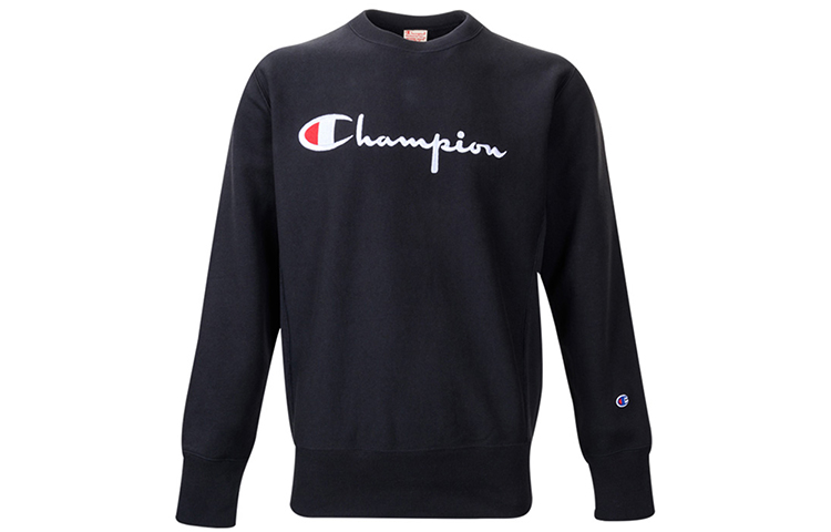 Champion Black Fleece Pullover Casual Sweatshirt 212576-F19-KK001-NBK