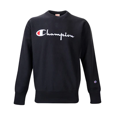 Champion Black Fleece Pullover Casual Sweatshirt 212576-F19-KK001-NBK