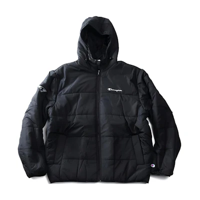 Champion Black Hoodie Jacket with Logo Design V74728-586N6A-003