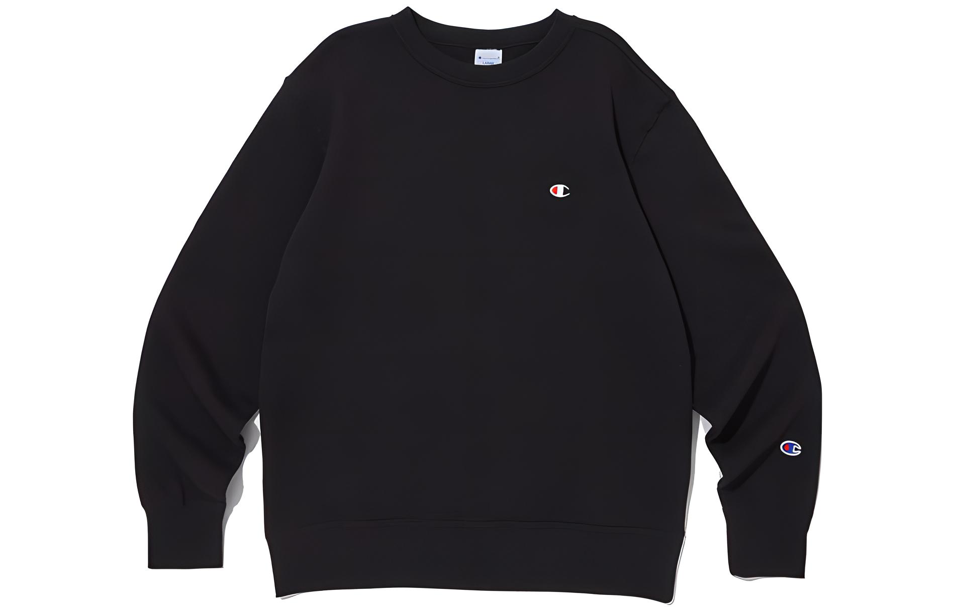 Champion Black Pullover Crewneck Sweatshirt Casual Loose Fit CKTS3F302BK