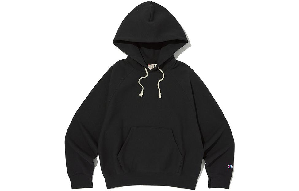 Champion Black Pullover Hoodie with Fleece Lining CKTS3F582BK