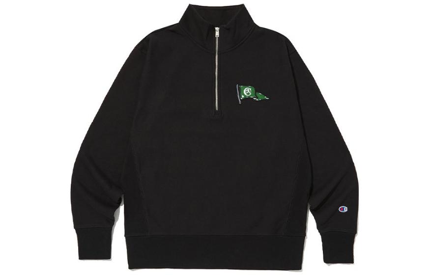 Champion Black Pullover Sweatshirt with Fleece Lining CKTS3F310BK