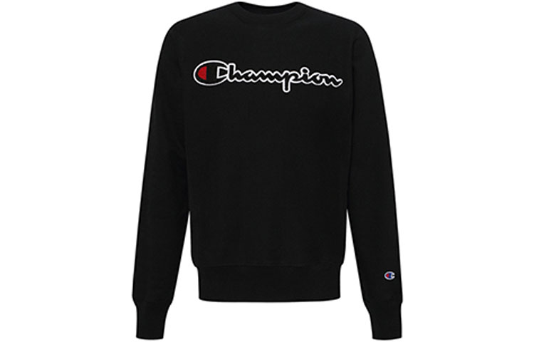 Champion Black Pullover Sweatshirt with Front Logo - US Version GF70-Y07470-13