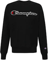 Champion Black Pullover Sweatshirt with Front Logo - US Version GF70-Y07470-13 Champion Black Pullover Sweatshirt with Front Logo - US Version GF70-Y07470-13