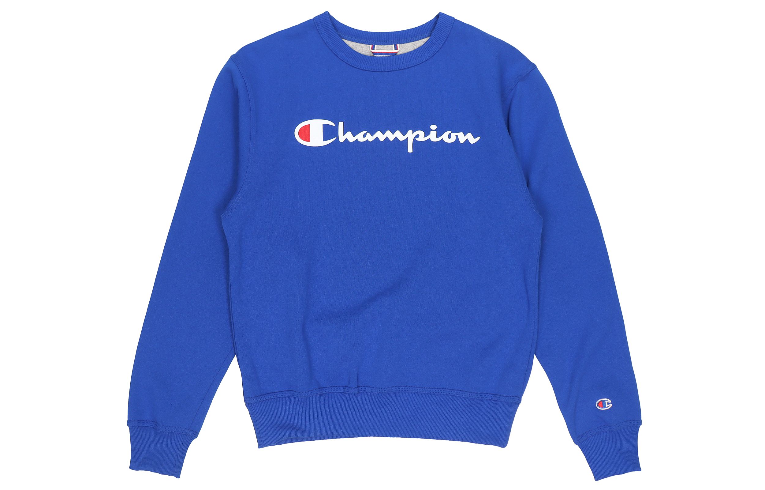 Champion Blue Embroidered Crewneck Sweatshirt - Unisex Casual Couple Style GF88H-5EC