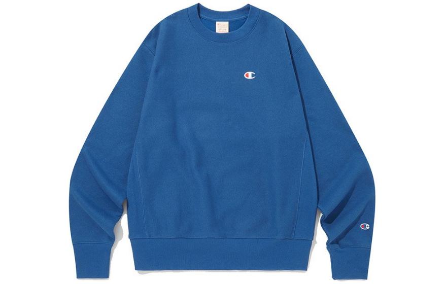 Champion Blue Loose Fit Crewneck Pullover Fleece Sweatshirt CKTS3F307B2