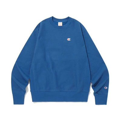 Champion Blue Loose Fit Crewneck Pullover Fleece Sweatshirt CKTS3F307B2