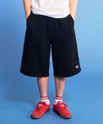 Champion C Logo Loose Fit Bermuda Sweat Shorts Black CHPU261KBSR035BK Buy Champion C Logo Loose Fit Bermuda Sweat Shorts Black CHPU261KBSR035BK
