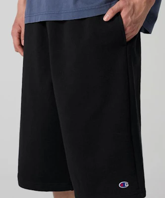 Champion C Logo Loose Fit Bermuda Sweat Shorts Black CHPU261KBSR035BK Details for Champion C Logo Loose Fit Bermuda Sweat Shorts Black CHPU261KBSR035BK