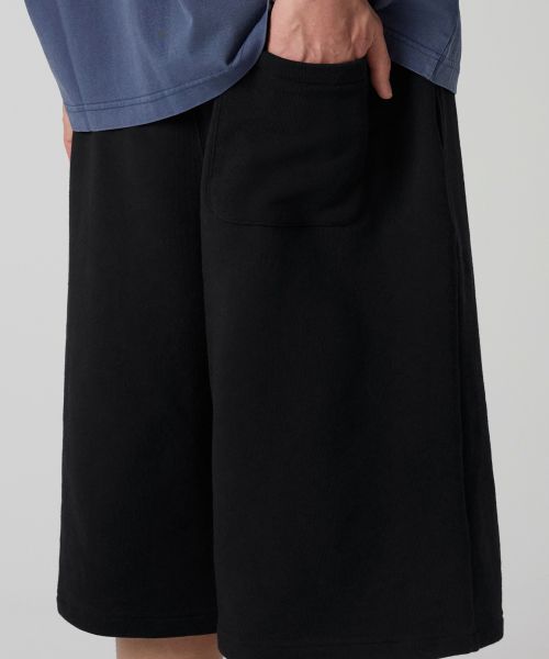 Sizing Champion C Logo Loose Fit Bermuda Sweat Shorts Black CHPU261KBSR035BK