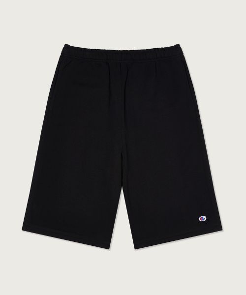 Cheap Champion C Logo Loose Fit Bermuda Sweat Shorts Black CHPU261KBSR035BK