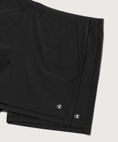 Cheap Shorts Negros Champion C Logo Tejidos 7 Pulgadas CHPM252KASP010BK0