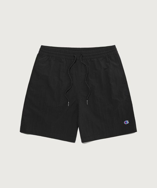 Order Champion C Logo Woven String Shorts Black CHPU252KBSP006BK0