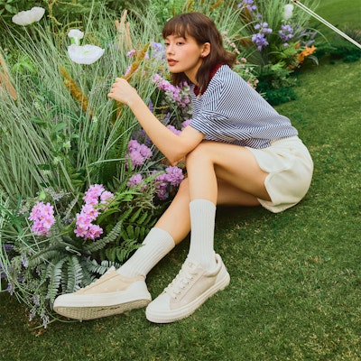 Champion Campus 'Denim Monogram Oatmeal Wheat' U3BFCVU01F1 Details for Champion Campus 'Denim Monogram Oatmeal Wheat' U3BFCVU01F1