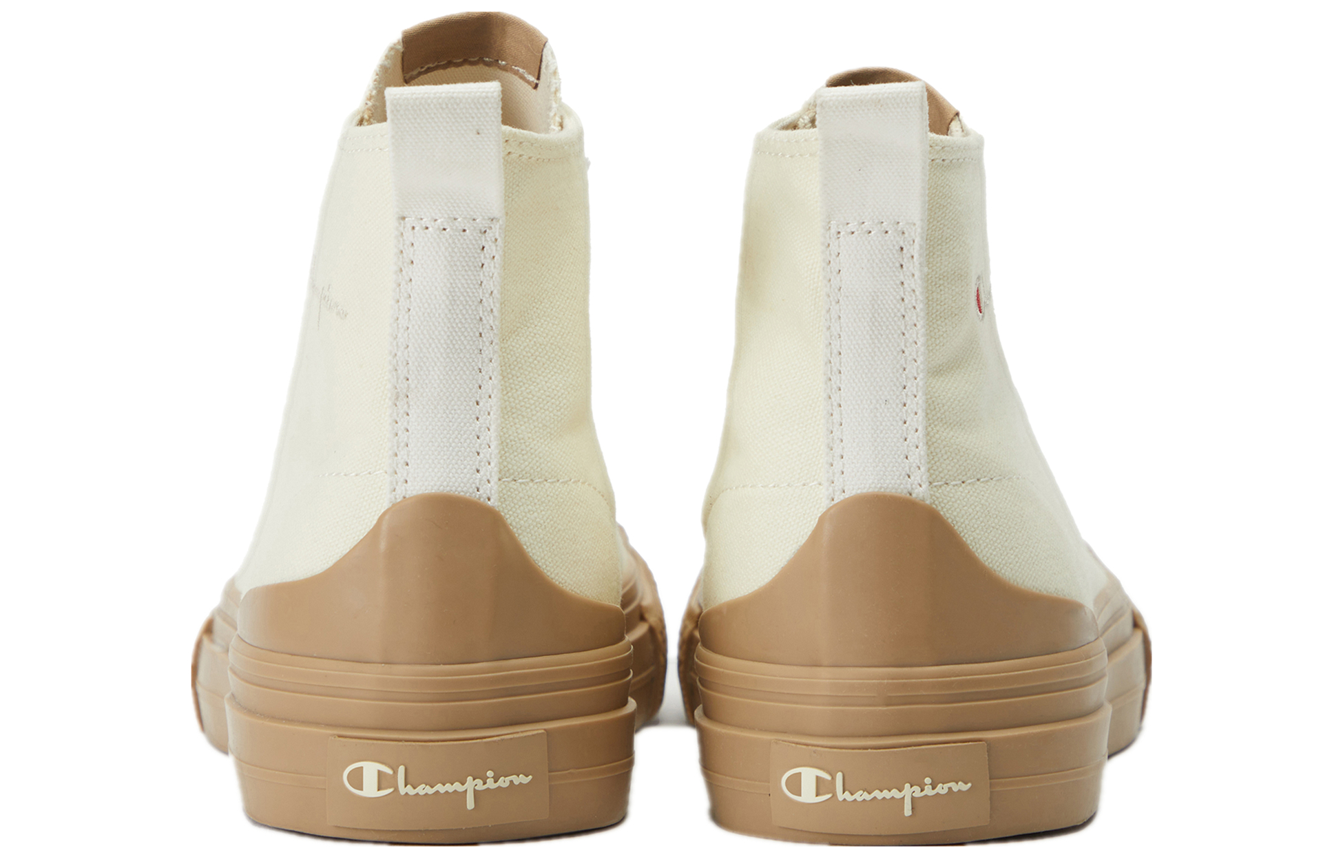 Shop Champion Campus 'Embroidered Logo Comfort High-Top Canvas - Cream' U1CFCVU04D1
