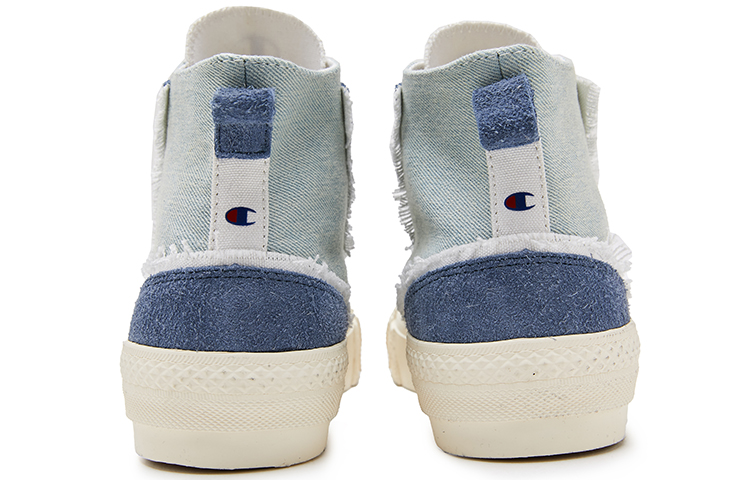 Shop Champion Campus Active High 'Deconstructed Denim Blue' U2BFCVM07M1