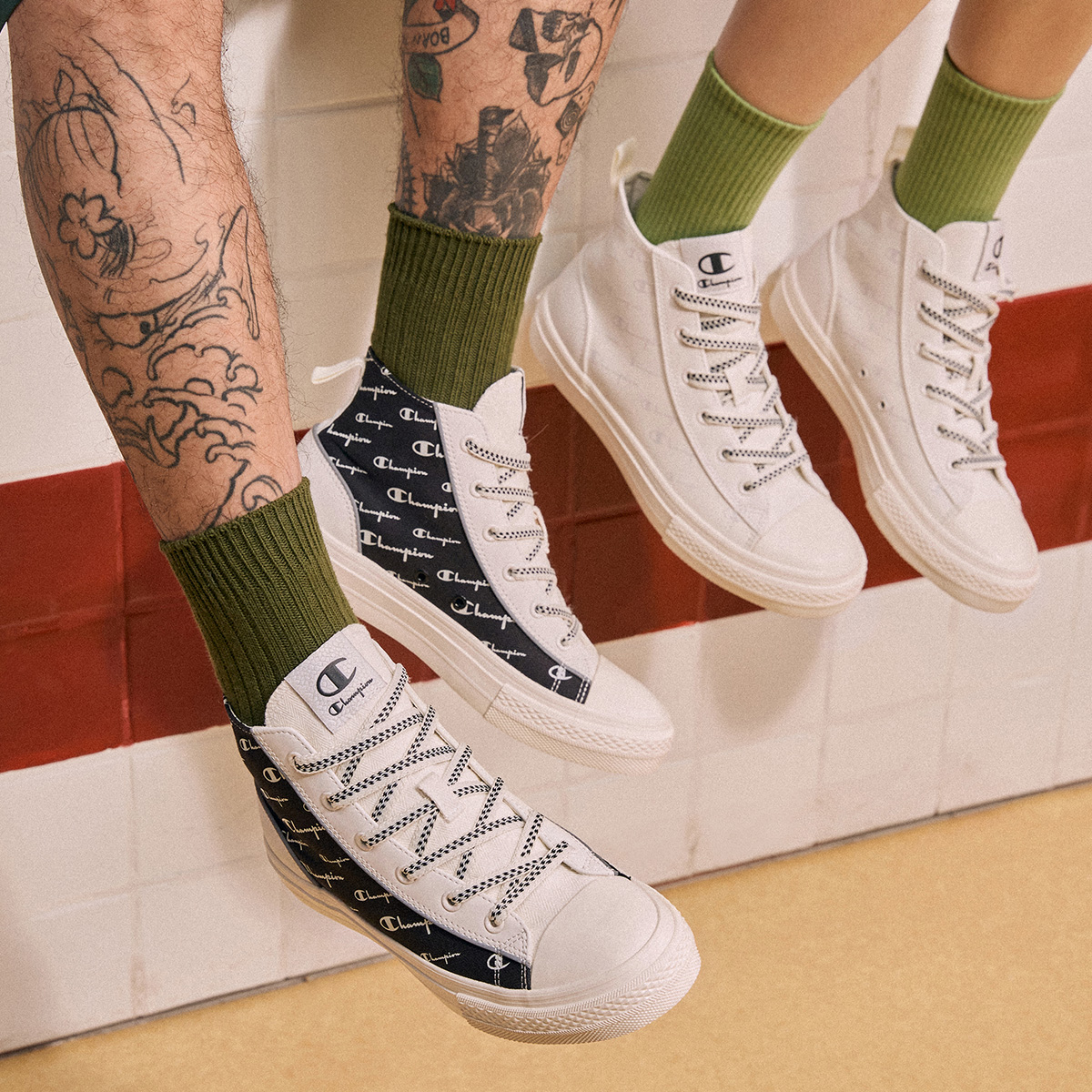 Cheap Champion Campus Mono High 1.0 'Black Milk White' U2CFCVU02U1