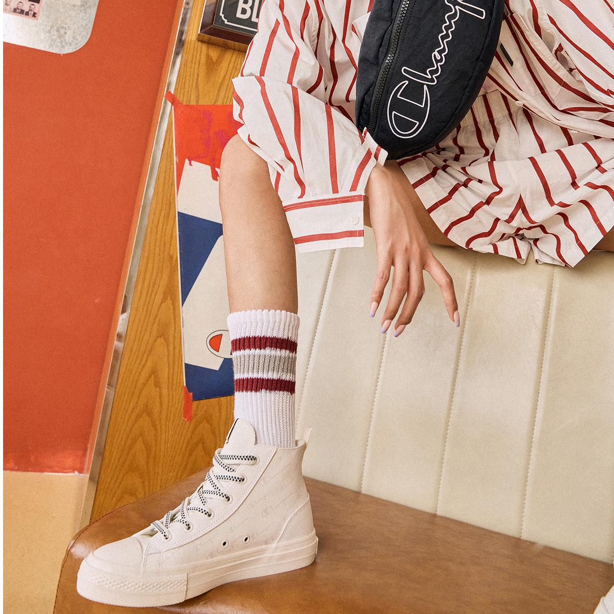 Cheap Champion Campus Mono High 1.0 'White Grey' U2CFCVU02P1